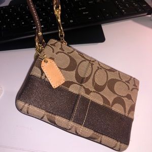 Brown Coach Wristlet